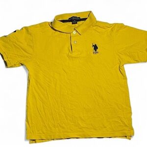 U.S. Polo ASSN USPA Big Pony Yellow 
Embroidered Polo Rugby Shirt Boys 18